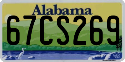 AL license plate 67CS269