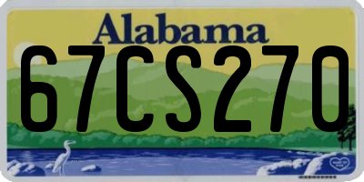 AL license plate 67CS270