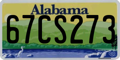 AL license plate 67CS273