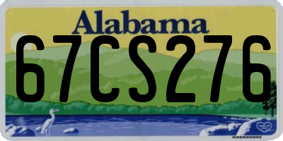 AL license plate 67CS276