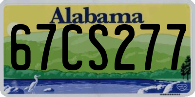AL license plate 67CS277
