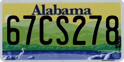 AL license plate 67CS278