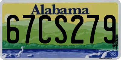 AL license plate 67CS279