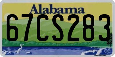 AL license plate 67CS283