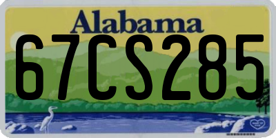 AL license plate 67CS285