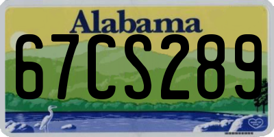 AL license plate 67CS289