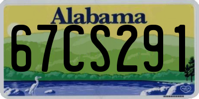 AL license plate 67CS291