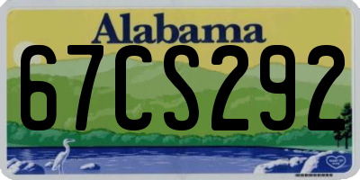 AL license plate 67CS292