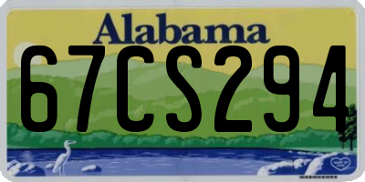 AL license plate 67CS294