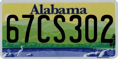 AL license plate 67CS302