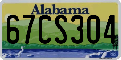 AL license plate 67CS304