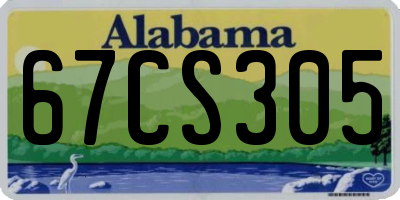 AL license plate 67CS305