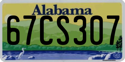 AL license plate 67CS307