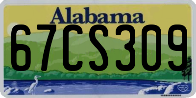 AL license plate 67CS309