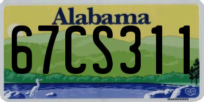 AL license plate 67CS311