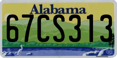 AL license plate 67CS313