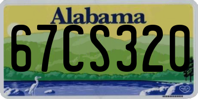 AL license plate 67CS320