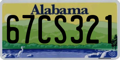 AL license plate 67CS321