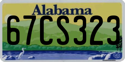 AL license plate 67CS323