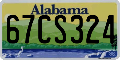 AL license plate 67CS324