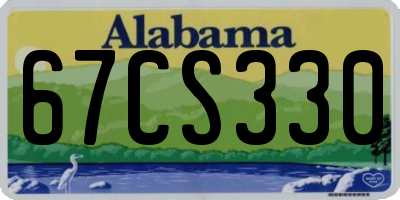 AL license plate 67CS330