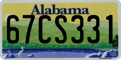 AL license plate 67CS331