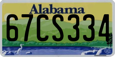 AL license plate 67CS334