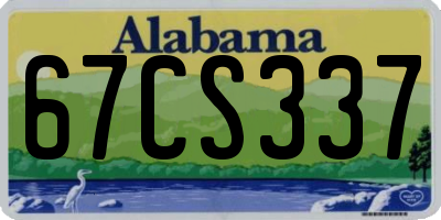 AL license plate 67CS337