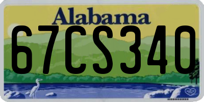 AL license plate 67CS340