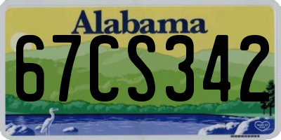 AL license plate 67CS342
