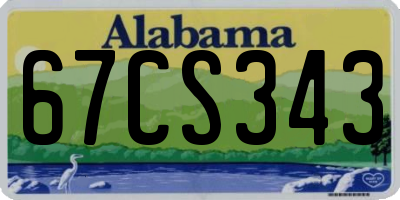 AL license plate 67CS343