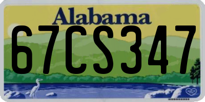 AL license plate 67CS347