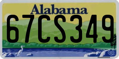 AL license plate 67CS349