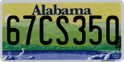AL license plate 67CS350
