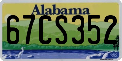 AL license plate 67CS352
