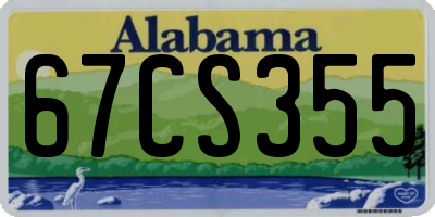 AL license plate 67CS355