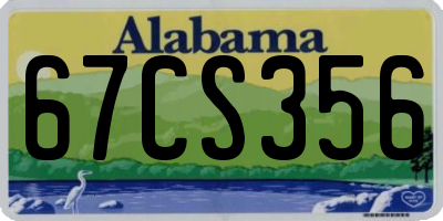 AL license plate 67CS356