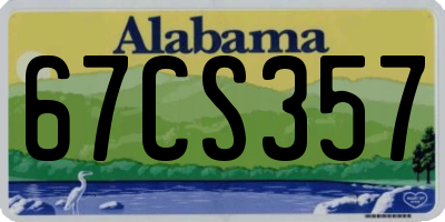 AL license plate 67CS357