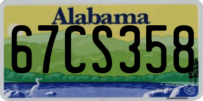 AL license plate 67CS358