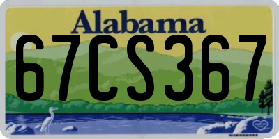 AL license plate 67CS367