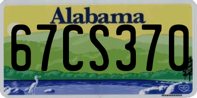 AL license plate 67CS370