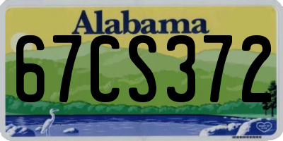 AL license plate 67CS372
