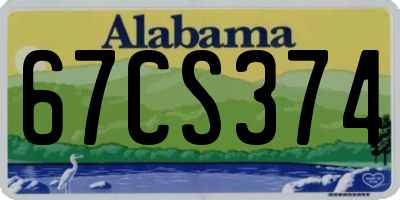 AL license plate 67CS374