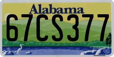 AL license plate 67CS377