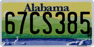 AL license plate 67CS385