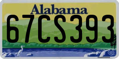 AL license plate 67CS393