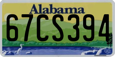 AL license plate 67CS394