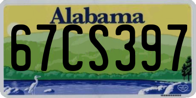 AL license plate 67CS397