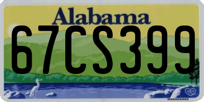 AL license plate 67CS399