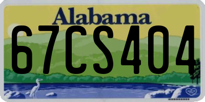 AL license plate 67CS404